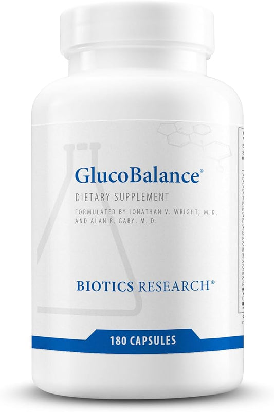 Biotics Research GlucoBalance Supports Metabolic Health, Chromium, Vanadium, Lcarnitine 180 Capsules