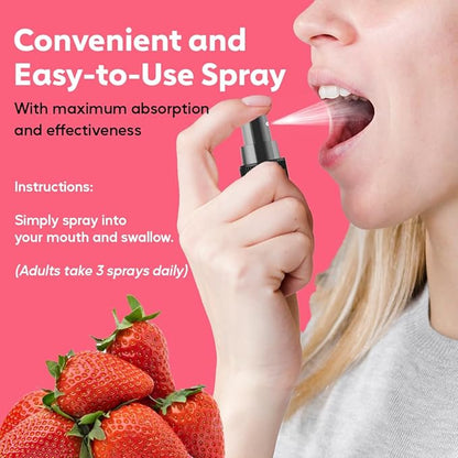 Liposomal Vitamin B12 Spray | 60 Servings | 2 Month Supply |1 fl oz | Non-GMO | No Added sugars | Gluten Free | Travel Friendly | Supports Energy, Nerve Health and Brain Function