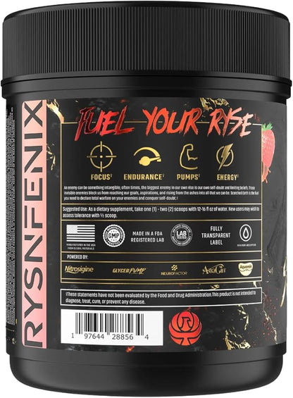 Scorched Earth Pre Workout Powder - Energy & Focus with Dual-Source Caffeine, Nootropics | Pumps from Citrulline, Beta Alanine, Nitrosigine®, GlycerPump™ (Strawberry)