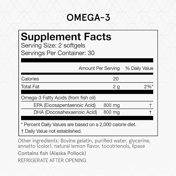 Momentous Omega 3 Fish Oil 1600mg - Daily Fish Oil Omega 3 Supplement for Women and Men with EPA & DHA - Supports Joint Health - NSF Certified, GMO-Free, Gluten Free, 30 Servings