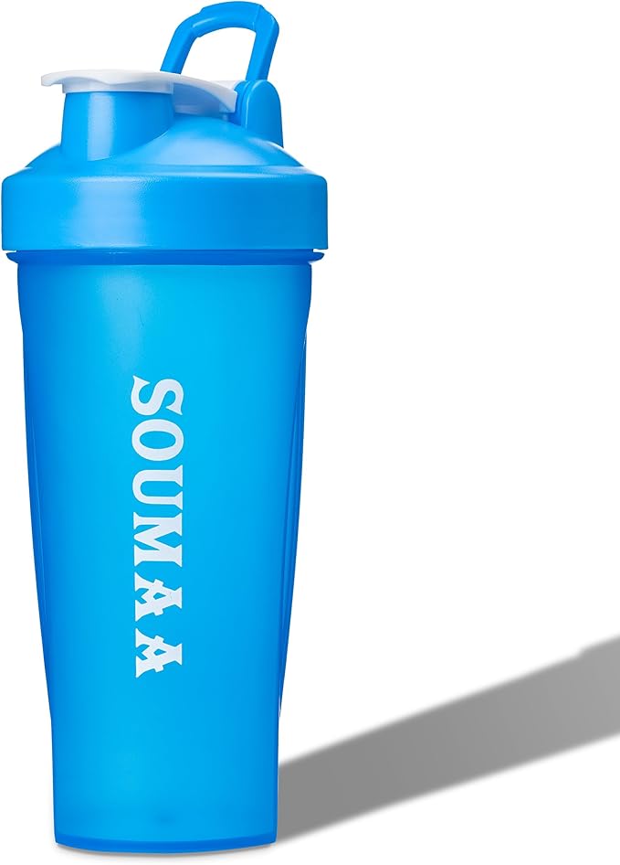 Protein Shaker Bottle 20 oz - BPA-Free, Durable, Leak-Proof with Locking Lid & Stainless Steel Mixing Ball for Smooth Blends - Ideal for Tennis Cycling Boxing Climbing Body Building