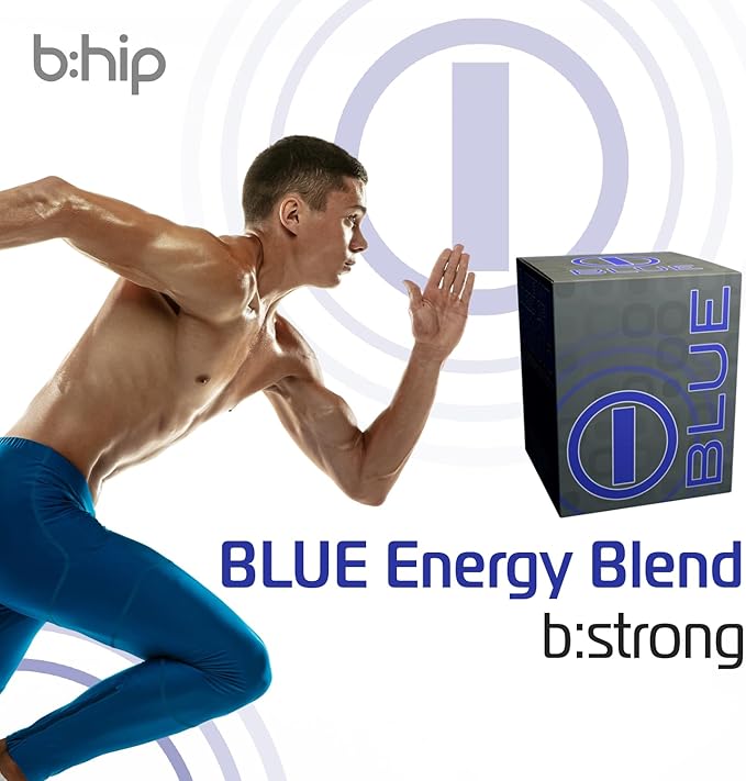Energy Drink Powder, bHIP Blue Energy Blend 30 Drink Mix Packets. Energy Powder Powered by Guarana. Natural Energy Drinks for Strength and Endurance. Natural Energy for Strength and Endurance