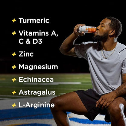 LIFEAID ImmunityAid Support Blend Echinacea, Zinc, Astragalus and Vitamin C No Artificial Flavors or Sweeteners Contains 100% Clean, Vegan and Gluten-free No Caffeine, 12 Fl Oz (Pack of 24)