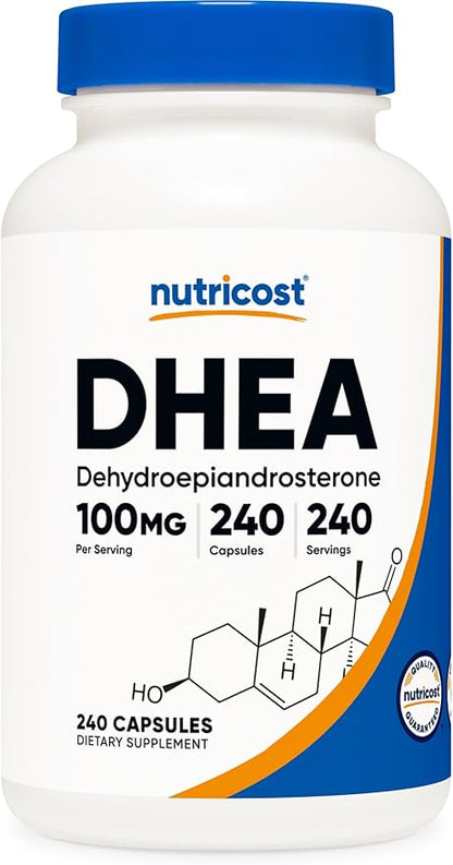 Nutricost DHEA 100mg, 240 Capsules - Gluten Free, Soy Free, Non-GMO, Supplement