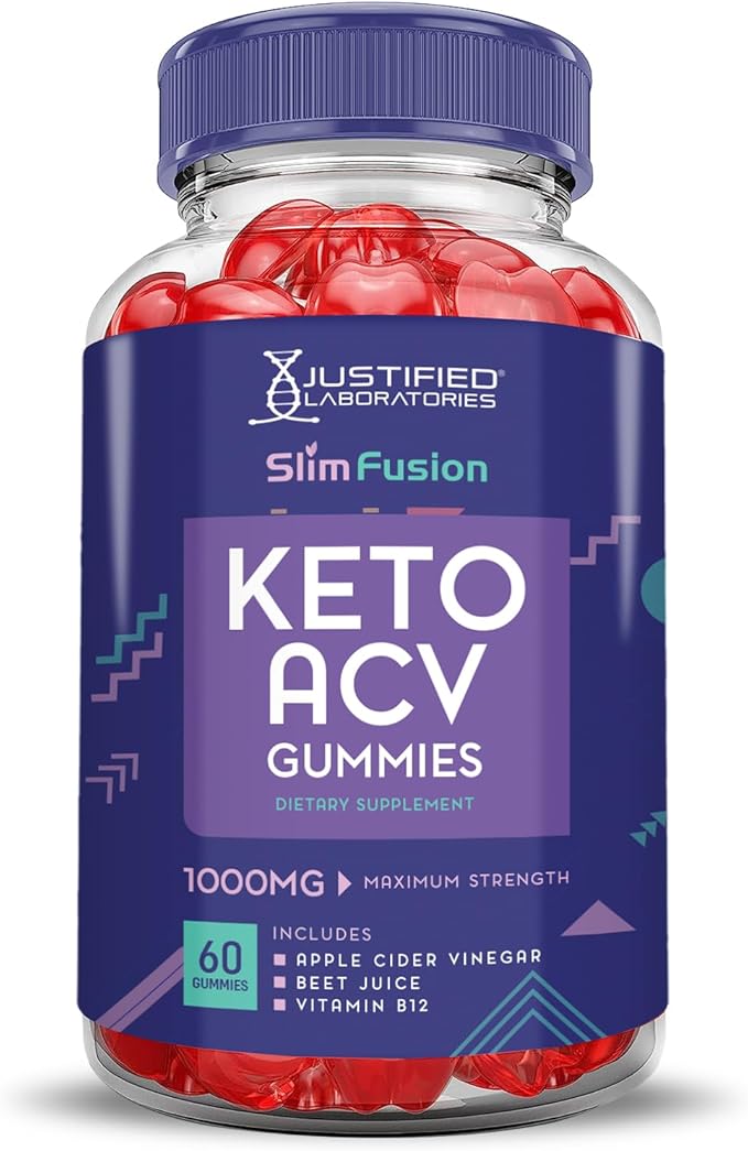 (3 Pack) Slim Fusion Keto ACV Gummies Advanced 1000MG Slimfusion Keto Gummies Formula Apple Cider Vinegar Formulated with Pomegranate Beet Juice Powder B12 Vegan Non GMO 180 Gummys