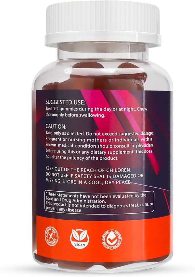 Power Gummies, Power Gummies with Advanced Max Strength Formula 1000MG Chewable Vitamin Supplement - Power Gummies All Natural Ingredients (60pcs)