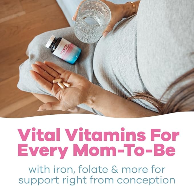 GOBIOTIX Prenatal Vitamins for Women | Vitamins with Iron, Calcium, Vitamin D2, C, Zinc & Folic Acid for Pregnant Women | Pre & Post Pregnancy - Once Daily Multivitamin Capsules, Non-GMO