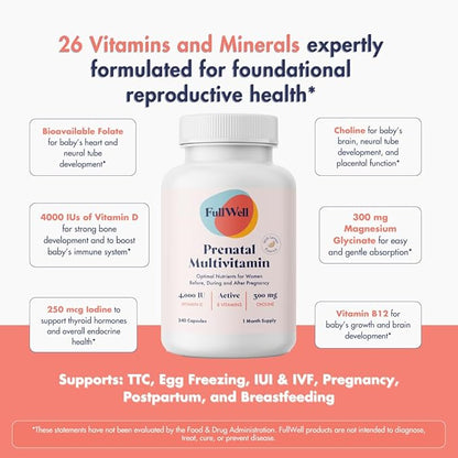 Prenatal Vitamins Lemon | choline, folate, vitamin D for fetal growth, brain development | 26 Vital Nutrients | Dietitian-formulated, OBGYN recommended, non-GMO, 3rd Party tested, 60 Servings