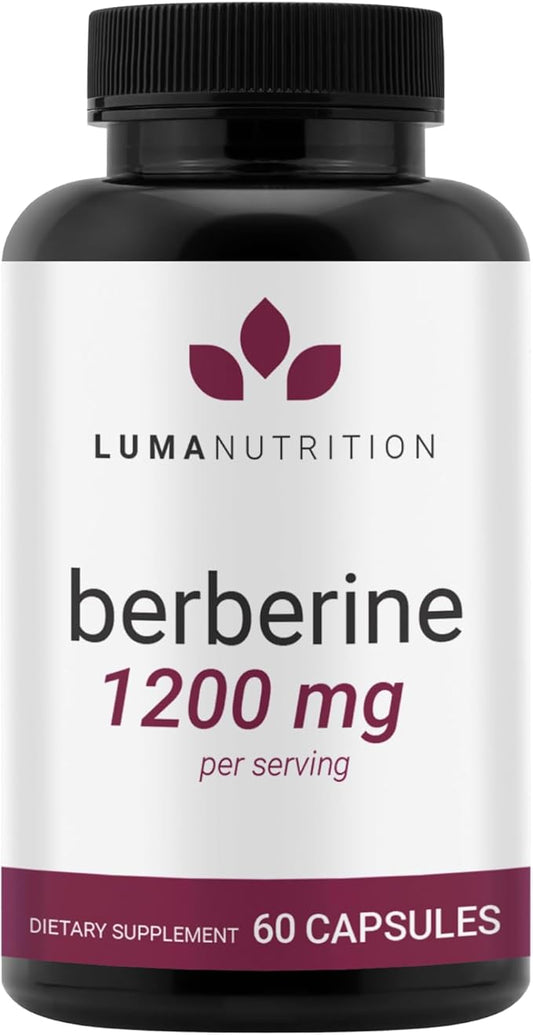 Berberine Supplement - Berberine 1200mg Per Serving - Berberine HCI - Berberine Plus - 60 Berberine Capsules