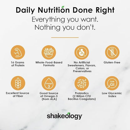 BODi Shakeology Vegan Protein Powder - Gluten Free, Superfood Protein Shake - Helps Support Healthy Weight Loss, Lean Muscle Support, Manage Effects of Stress, Peppermint Mocha - 14 Servings