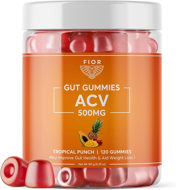 FIOR ACV Detox and Cleanse Gummy (Fruit Punch, 120)