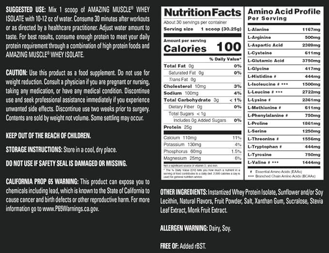 Whey Protein Isolate Powder | 25 Grams Protein Per Serving | 100% Whey Isolate | Zero Fat | Made in USA (2 Lb, Banana)