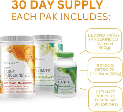 Healthy Body Start Pak 2.5 | Complete All-in-One Organic Nutrition | 60+ Minerals, 16 Vitamins, 12 Amino Acids, 6 Essential Fatty Acids | Whole Foods, Pre/Probiotics + Joint Support | 30 Day Supply