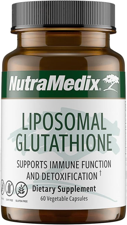 NutraMedix Liposomal Glutathione Supplement - L Glutathione for Full Body Detox, Cleanse and Immune Support - Formulated for Optimal Absorption - Soy, Dairy and Gluten-Free (60 Capsules)