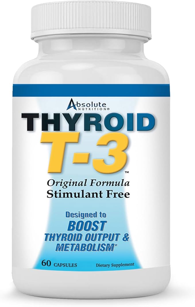 Fat Burning Metabolism Boosting Supplement, Thyroid T-3, 60 Capsules