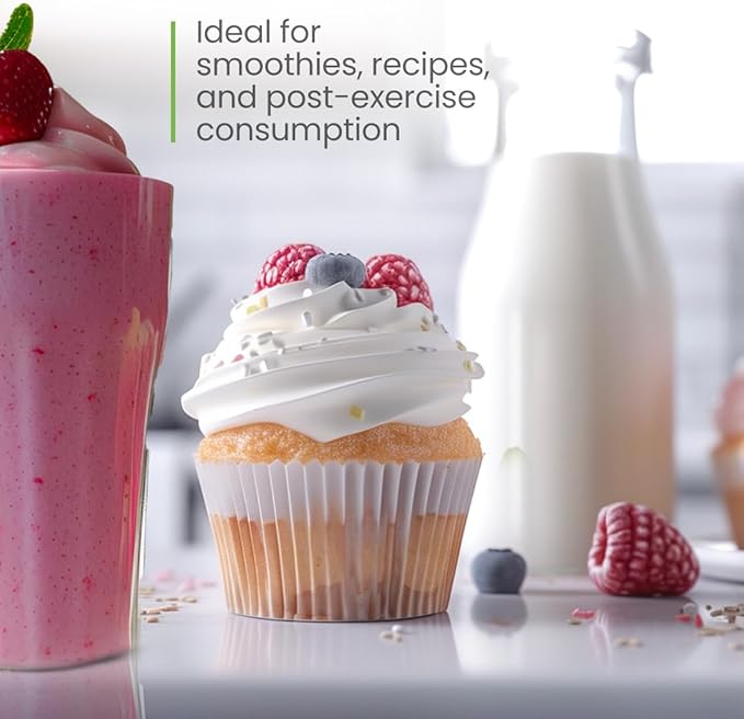 Whey Protein Isolate - Dark Chocolate Flavor with Zero Sugar - Delicious All Natural Protein Powder - Mix in Smoothie, Shake, Juice, Or Recipe - Hormone Free, Non GMO, & Gluten Free - 1 lb