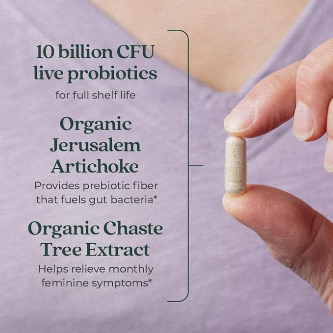 New Chapter Probiotics for Women - 30 ct (1 Month Supply), Women's Daily Probiotic with Prebiotics and Probiotics + 100% Vegan + Soy Free + Non-GMO