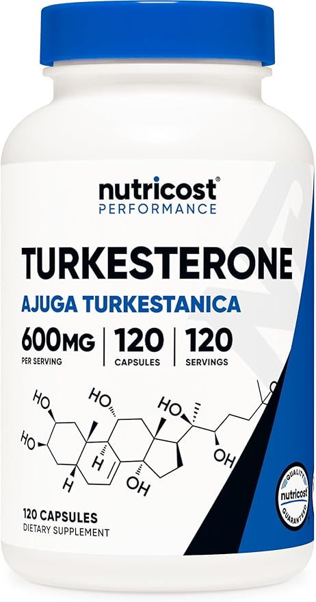 Nutricost Turkesterone Dietary Supplement 600mg, 120 Capsules - Vegetarian, Non-GMO & Gluten Free