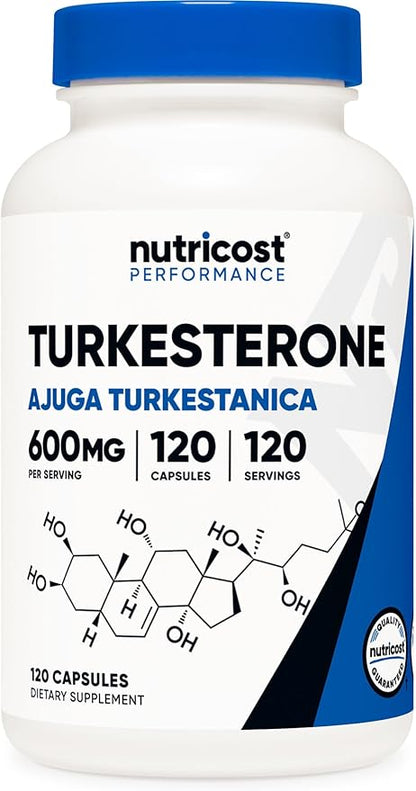 Nutricost Turkesterone Dietary Supplement 600mg, 120 Capsules - Vegetarian, Non-GMO & Gluten Free