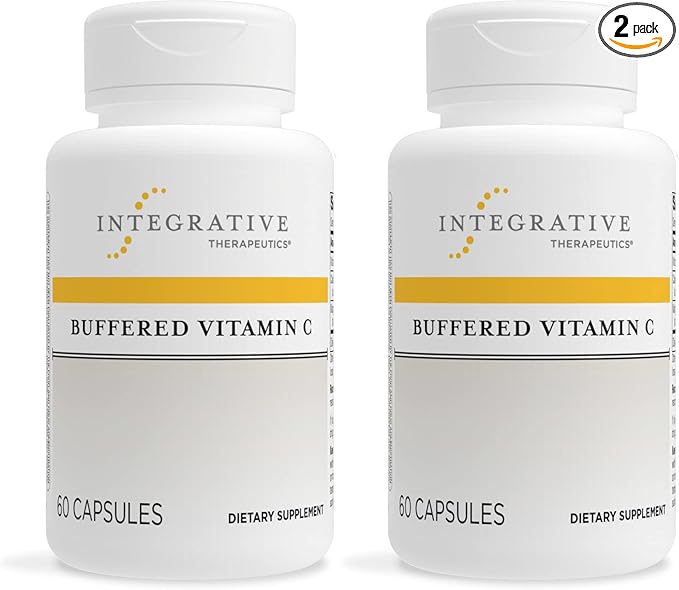 Integrative Therapeutics Buffered Vitamin C 1,000 mg - Antioxidant Support Supplement* - Immune Support Supplement with Magnesium and Calcium* - Gluten Free - 60 Vegan Capsules - 2 Pack
