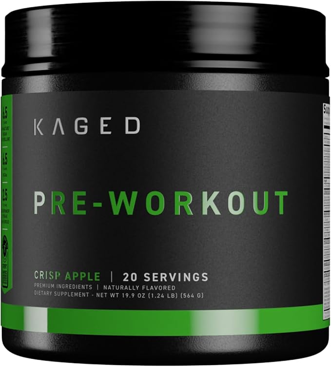 Kaged Original Pre Workout Powder | Krisp Apple | Pre-Kaged | Formulated with Creatine, Beta Alanine, Pure Caffeine | 20 Servings