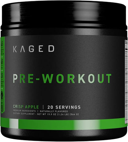 Kaged Original Pre Workout Powder | Krisp Apple | Pre-Kaged | Formulated with Creatine, Beta Alanine, Pure Caffeine | 20 Servings
