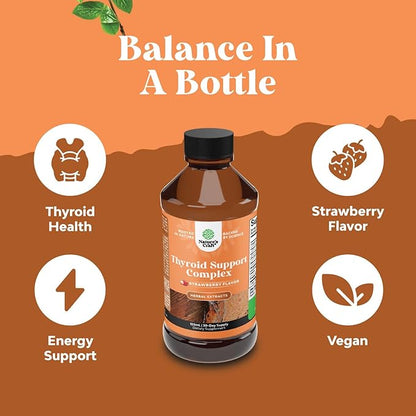 High Absorption Thyroid Support Supplement - Vegan Liquid Iodine Supplements for Thyroid Support for Women and Men with Myo-Inositol Selenium and Stinging Nettle for Enhanced Energy and Focus