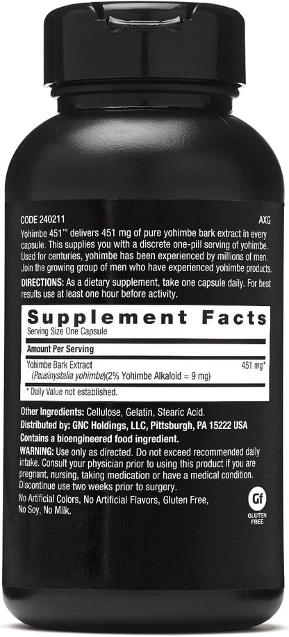 GNC Men's Yohimbe 451, 60 Capsules