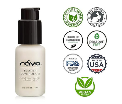 Raya Blemish Control Gel (703) | Oil Controlling Facial Treatment Serum for Oily and Break-Out Prone Skin | Helps Reduce and Clear Up Blemishes