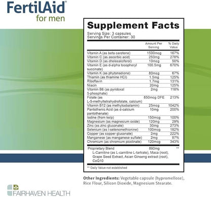 Fairhaven Health FertilAid for Men, MotilityBoost, and Countboost Combo | Fertility Supplements for Men | Male Fertility Supplement with Conception Vitamin and Fertility Support Prenatal Formula
