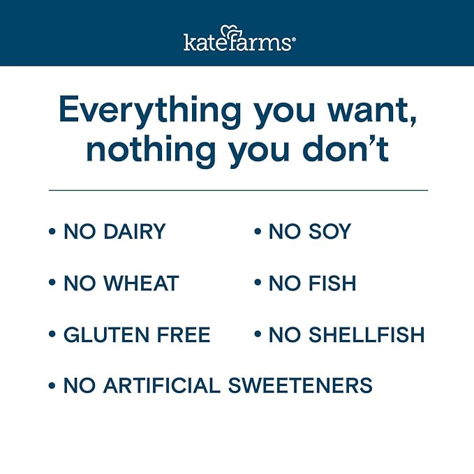 KATE FARMS Organic Plant Based 1.8 Renal Support Shake, Vanilla, 20g Protein, 27 Vitamins and Minerals, Specialized Dialysis Nutrition Support, Gluten Free and Non-GMO 8.45 oz (6 Pack)