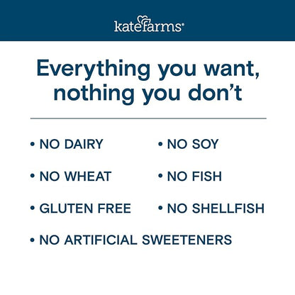 KATE FARMS Organic Plant Based 1.8 Renal Support Shake, Vanilla, 20g Protein, 27 Vitamins and Minerals, Specialized Dialysis Nutrition Support, Gluten Free and Non-GMO 8.45 oz (6 Pack)