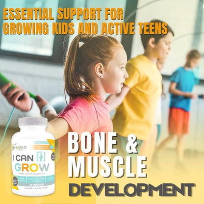 I Can Grow Height Growth Supplement for Kids 10+ & Teens | Height Growth Maximizer for true height | Kids Vitamins Multivitamin and Height Development | Heightener Supplement | l Arginine Supplements