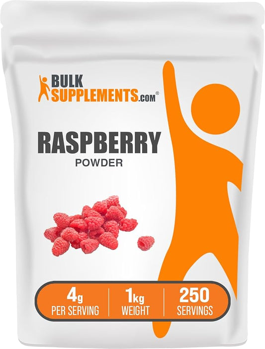 BulkSupplements.com Raspberry Powder - Dried Fruits Powder - Dried Raspberries Powder - Antioxidant Powder - Raspberry Fruit Powder - Raspberry Flavoring Powder (1 Kilogram - 2.2 lbs)