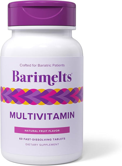 BariMelts Multivitamin - 60 Fast-Dissolving Tablets (1-Month Supply) - Sugar-Free Bariatric Multivitamin for Women, Natural Fruit Flavor