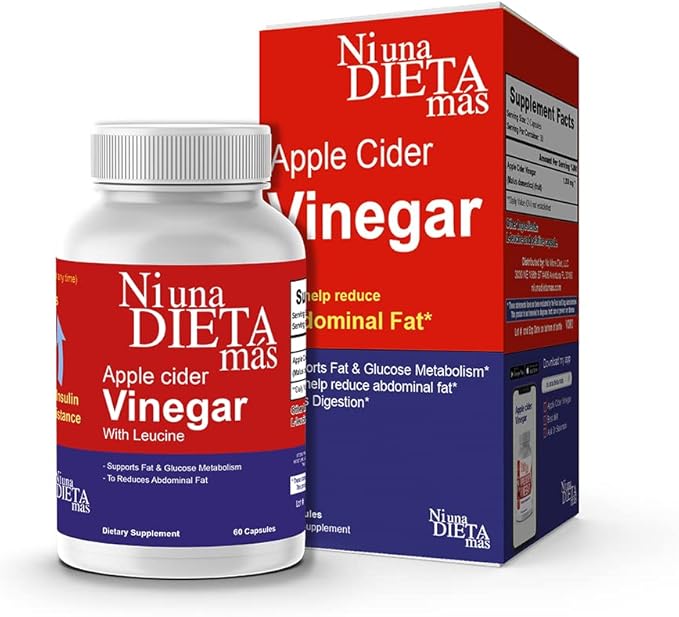 Reduce Abdominal Fat - Apple Cider Vinegar Capsules - Best for Weight Loss - NI UNA DIETA MÁS