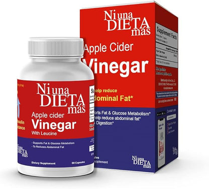 Reduce Abdominal Fat - Apple Cider Vinegar Capsules - Best for Weight Loss - NI UNA DIETA MÁS