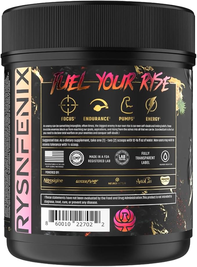 Scorched Earth Pre Workout Powder - Energy & Focus with Dual-Source Caffeine, Nootropics | Pumps from Citrulline, Beta Alanine, Nitrosigine®, GlycerPump™ (Tropical Punch)