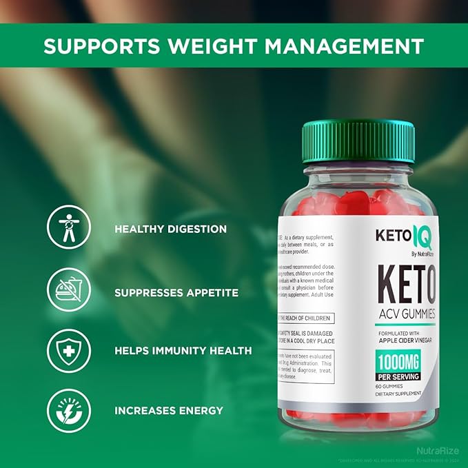 Keto IQ ACV Gummies, Keto IQ Gummies Advanced Weight Loss, Effective SlimmingGummies, Keto IQ + ACV Gummy, Fast Acting KetoIQ Diet Gummies, Gomitas Reviews (60 Gummies)