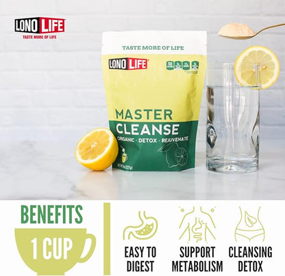 Cleanse Co- Master Cleanse Lemonade - Detox Lemonade Diet Powder - Organic, Gluten-Free - 8 oz Bulk Package- 15 Servings