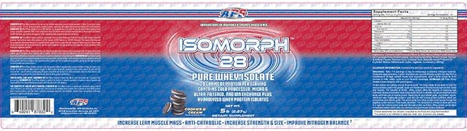 APS Nutrition Isomorph Protein Powder Supplement | Whey Protein Isolate | Ultra- Filtered | 28g Protein | Cookies & Cream, 5 Pound (Pack of 1)