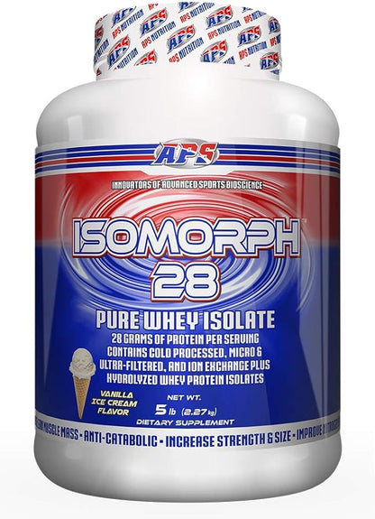 APS Nutrition Isomorph Protein Powder Supplement | Whey Protein Isolate | Ultra- Filtered | 28g Protein |Vanilla Ice Cream, 5 Pound (Pack of 1)