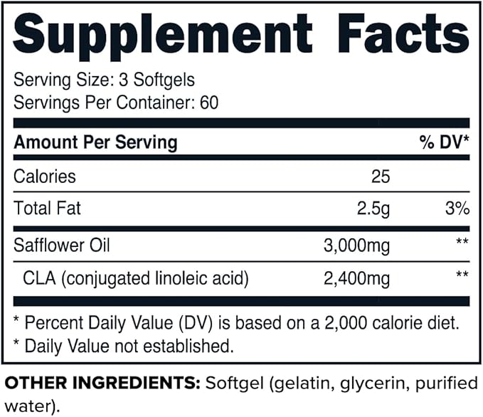 Primaforce CLA 2400 mg per Serving (180 softgels) - for Men and Women, Non-Stimulating, GMO Free & Gluten Free