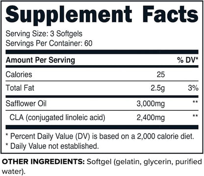 Primaforce CLA 2400 mg per Serving (180 softgels) - for Men and Women, Non-Stimulating, GMO Free & Gluten Free