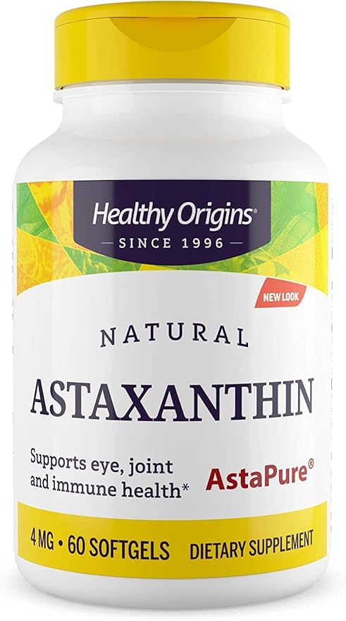 Healthy Origins Astaxanthin (AstaPure) 4 mg, 60 Softgels