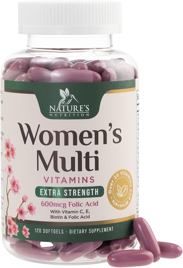 Multivitamin for Women with Iron - Daily Vitamins for Women's Immune Support and Overall Health - Womens Complete Daily Multivitamin with Vitamin A, B, C, D, E, Calcium and Magnesium - 120 Softgels