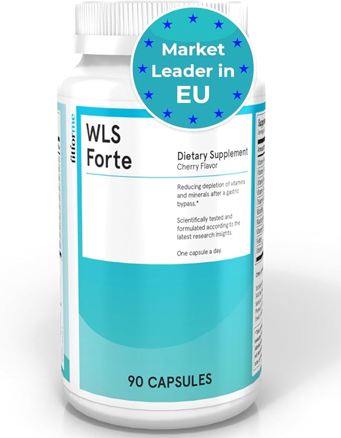 Bariatric Multivitamins with Iron - Capsules After Gastric Bypass - One a Day WLS Forte Capsule - 90 Days Supply of Vitamins & Minerals - Scientifically Proven