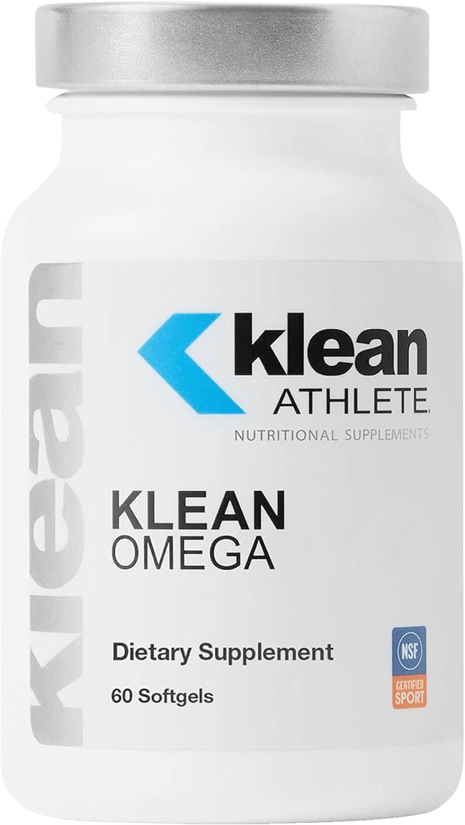 Klean ATHLETE Klean Omega | Pure Fish Oil in Triglyceride Form to Support Cardiovascular, Neurological and Joint Health | NSF Certified for Sport | 60 Softgels