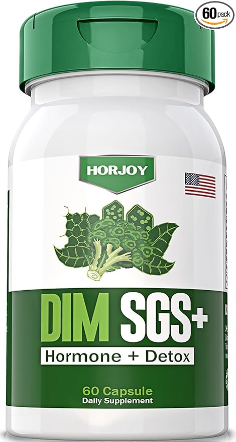 DIM SGS + - Hormone + Detox.Encourages Hormone Balance, Hormonal Acne Supplements,Helps Control Appetite,Promotes Detoxification(60 Capsules)